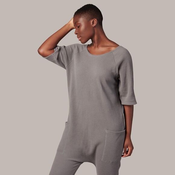 Tkees Waffle Jumpsuit Steel Gray size 2 - Picture 3 of 6